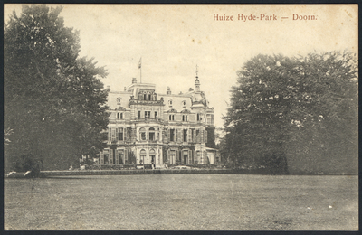 17827 Gezicht op het landhuis Hydepark (Driebergsestraatweg) te Doorn.